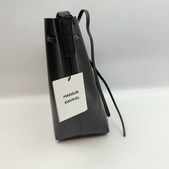 Mansur Gavriel Icon Bucket Bag Mini, Black/Flamma - Picture 7 of 12